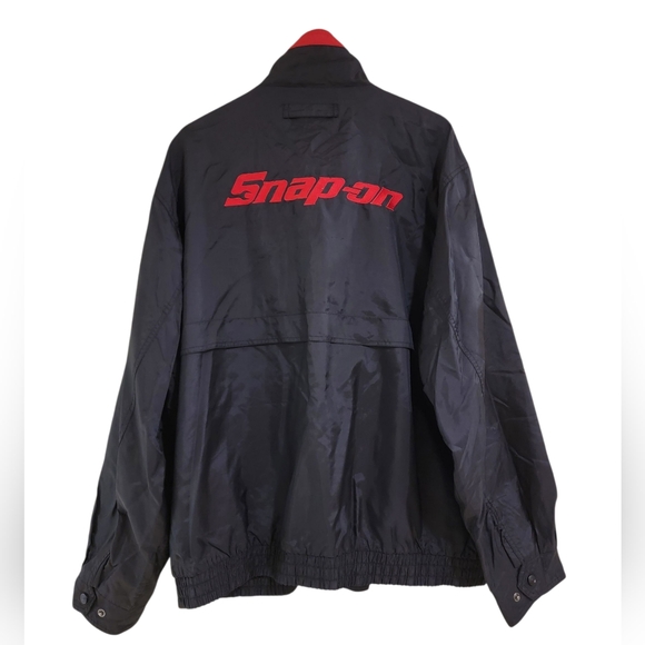 Snap On Tools Vintage Black & Red Techicians Racing Windbreaker XXL Pre-Owned - Picture 3 of 8